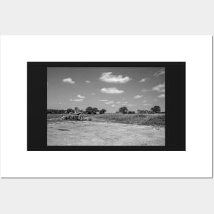 Plough on the side of an arable field in the Norfolk countryside Posters and Art